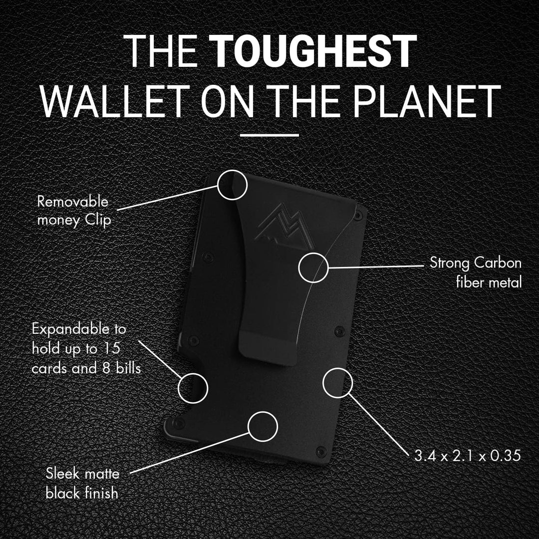 Mountain Voyage - Cartera minimalista para hombres y mujeres con cl...