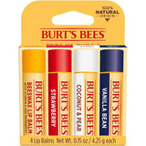 Burt's Bees Bálsamo labial, cera de abejas, fresa, coco y pera,...