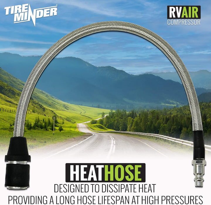 TireMinder Compresor de aire para RV, plateado