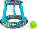 SwimWays Hydro Spring Hoops - Aro de baloncesto inflable, juego de baloncesto impermeable con aro y pelota, juegos al aire libre, juguetes acuáticos para edades de 5 años en adelante
