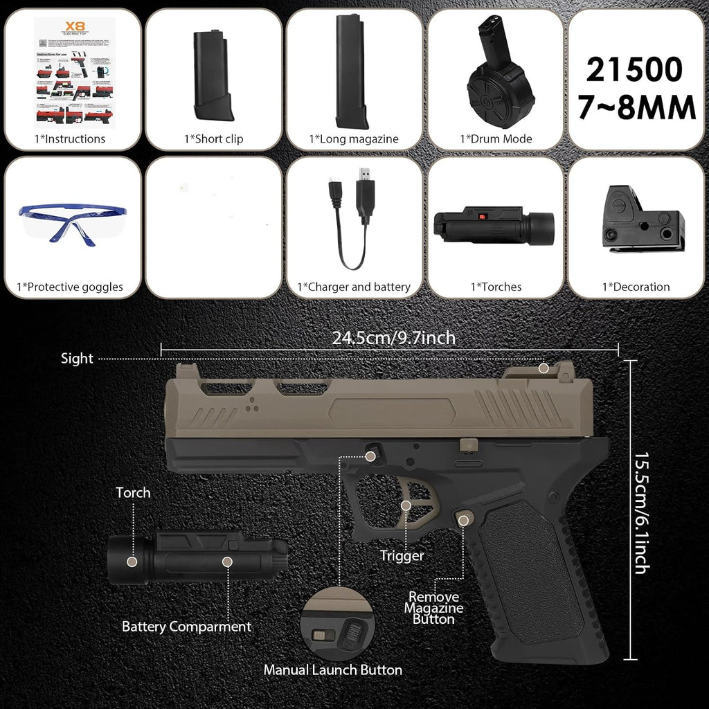 Juguetes de gel X8, versión mejorada para X2 Full Auto, a partir de 14 años