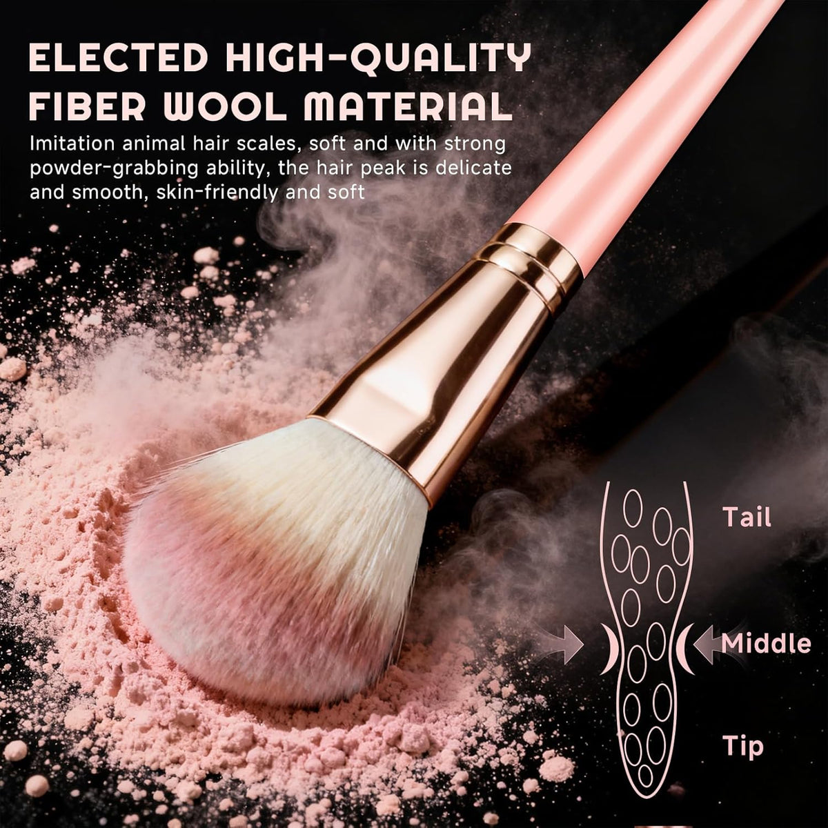 CLRDZN Juego de 70 brochas de maquillaje, juego de brochas de maqui...