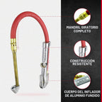 Milton (S-506) ORIGINAL DUAL CABEZ CHUCH CUADRO DE CUADRO CAUGO DE INFLADOR - MANGUERA DE 15 "