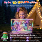 Tablero de dibujo LED recargable para niños, regalo de cumpleaños y Navidad