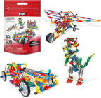 KNEX 80 Model Deluxe Set con Reusable Bag - STEM Building Kit, Kid Construction, Creative Play Toy‚ Ages 8+