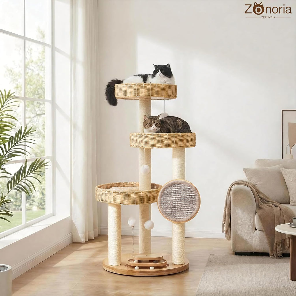 Zonoria - Torre de árbol para gatos grandes, condominio para gatos de