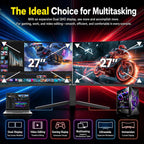 CRUA Monitor para juegos curvado ultraancho DQHD de 49" de 240H...