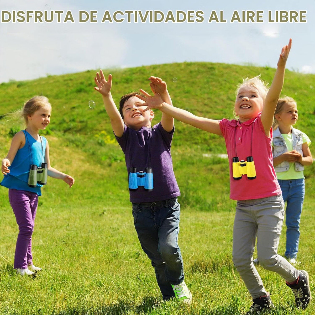 Paquete de 25 prismáticos para niños con brújula de colores surtidos