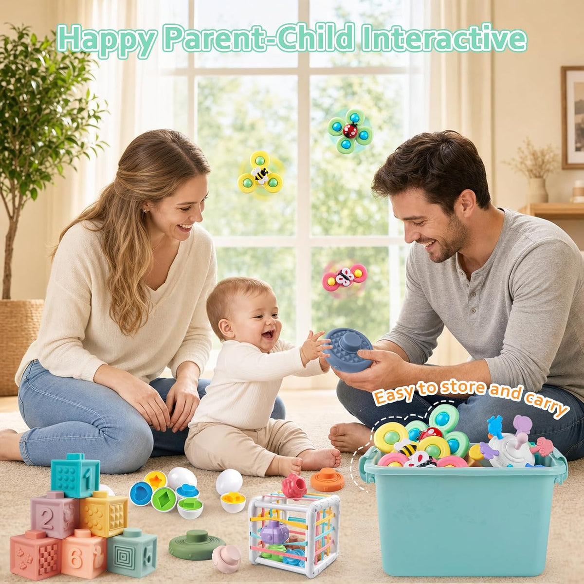 Montessori Toys - Juego de aprendizaje sensorial 6 en 1