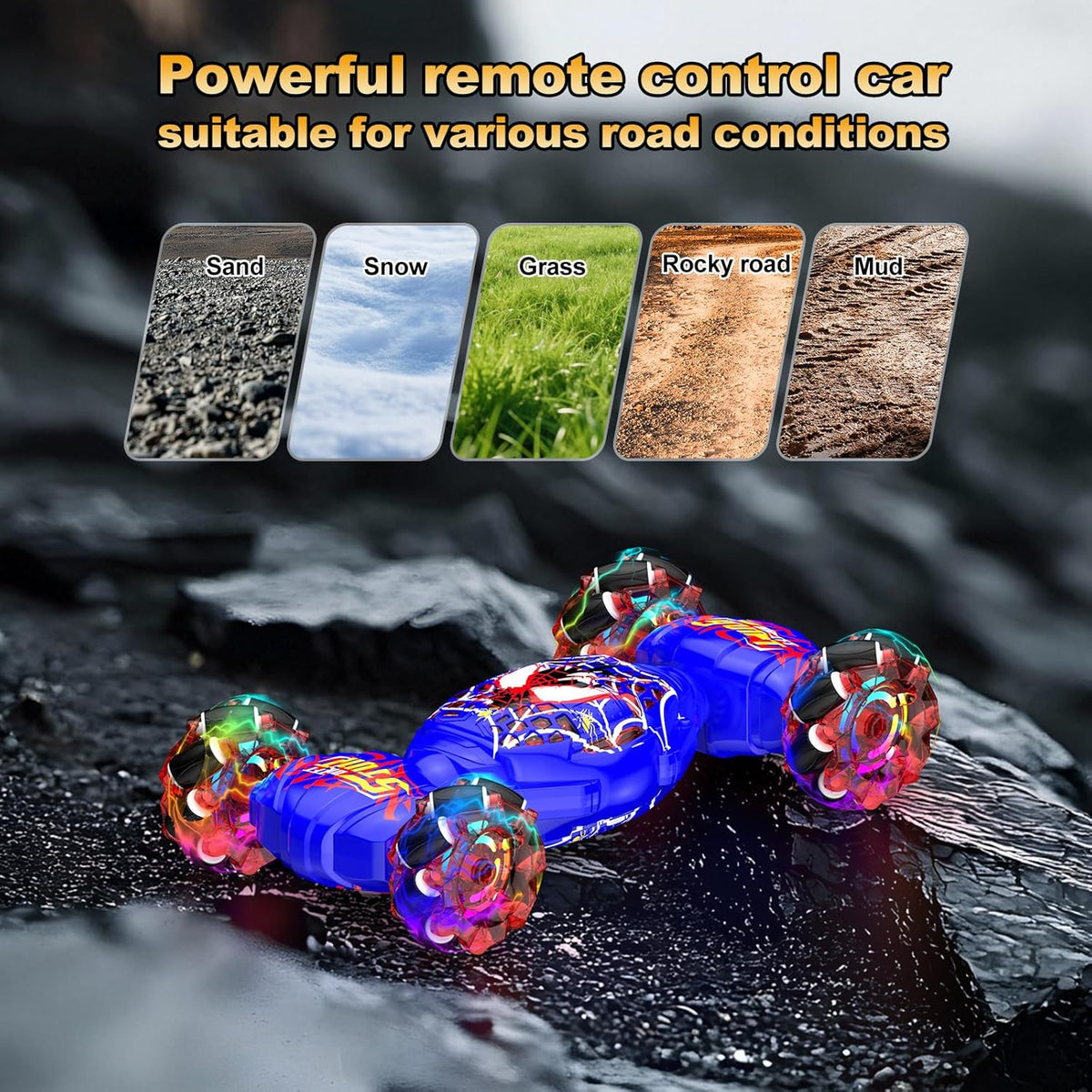 Auto de control remoto, auto de acrobacias RC con detección de gest...