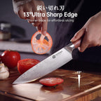 YOTSUBA Juego de 5 cuchillos de cocina japoneses con mango ergonómico de