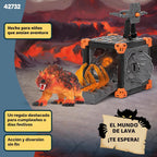 Schleich Eldrador - Juego de 31 piezas de oso de lava de cueva de batalla
