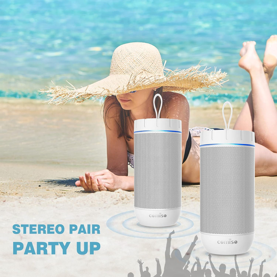 Comiso X26 Altavoz Bluetooth, altavoces impermeables IPX4, sonido e...