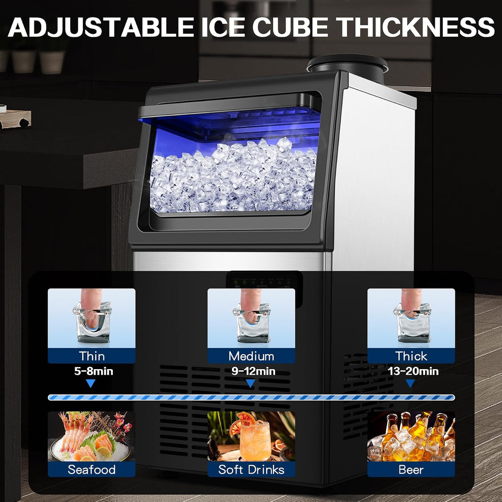 Máquina comercial del fabricante de hielo 110LBS/24H debajo de la