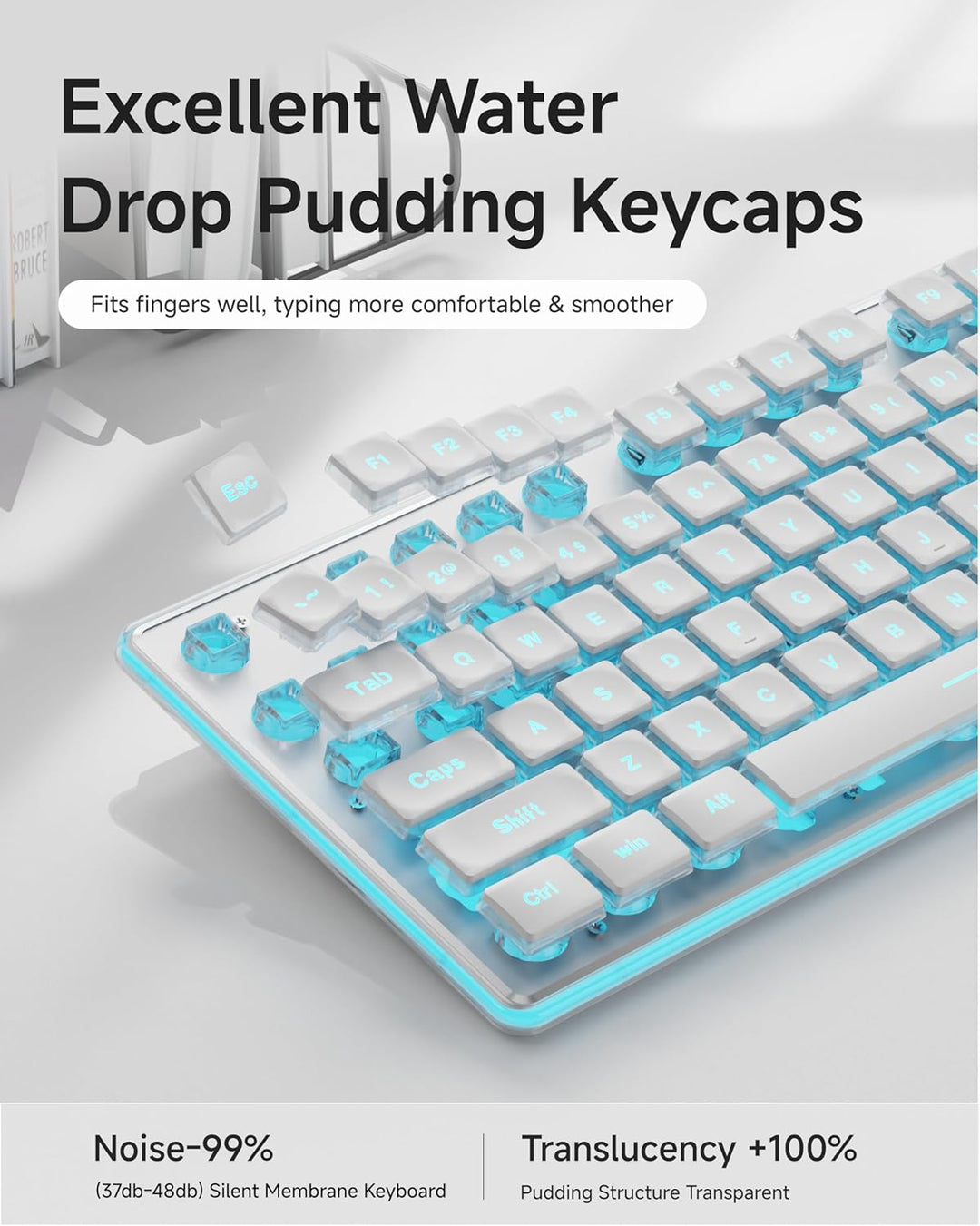 SEUNKWANG GX710S Teclados de Computadora Retroiluminados, Teclado U...