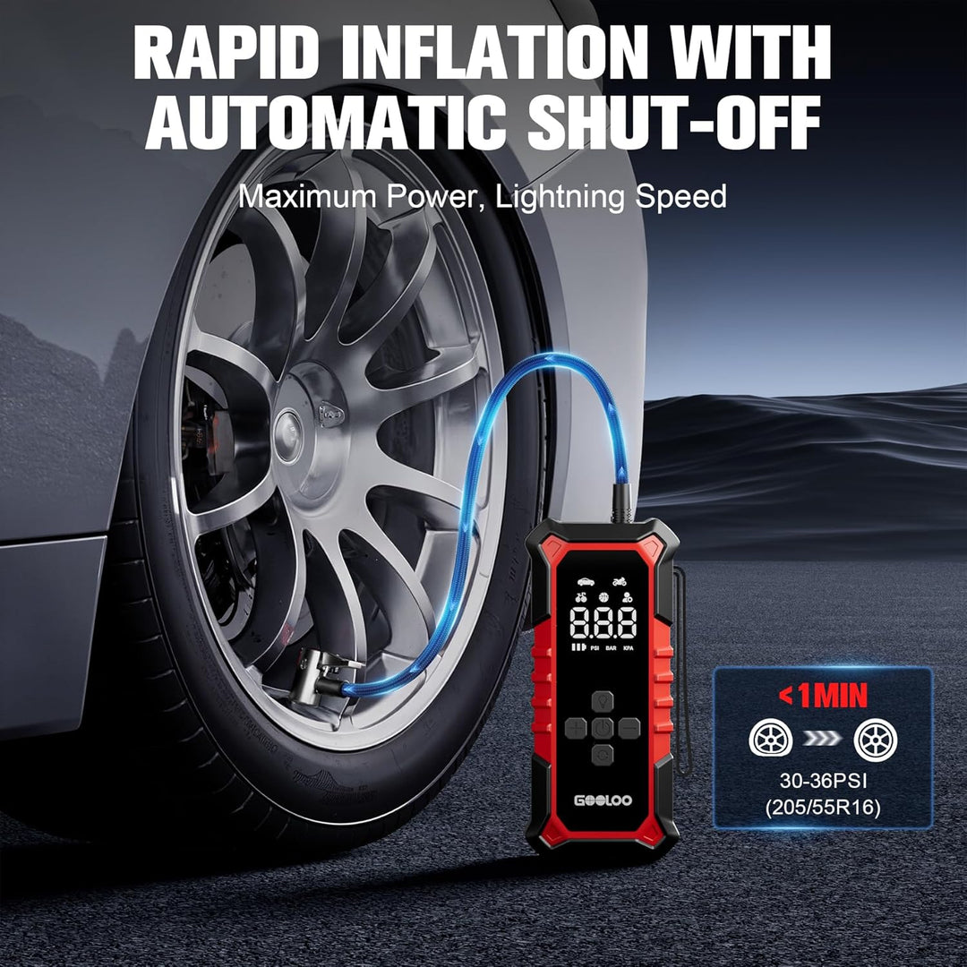 GOOLOO Inflador de Neumáticos A6 Gear Compresor de Aire Portátil, I...