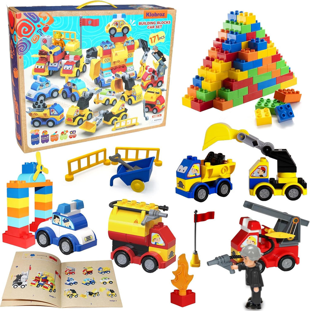Klobroz Juego de bloques de construcción para niños pequeños de 3 a 5 años