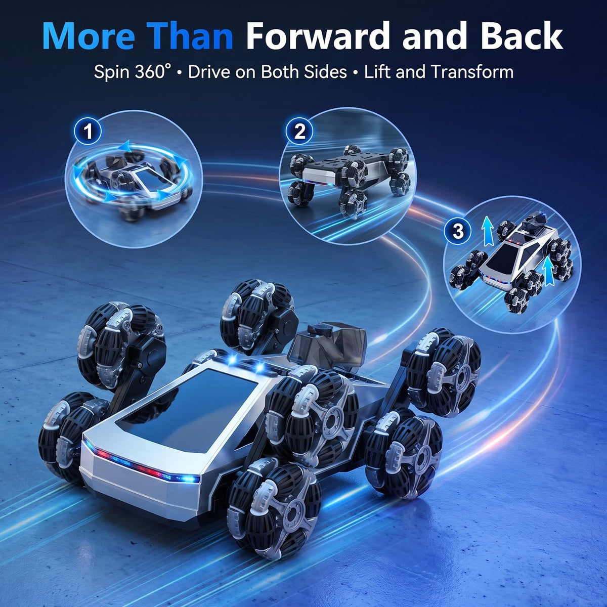 Coche de control remoto para niños, auto de acrobacias a control remoto con