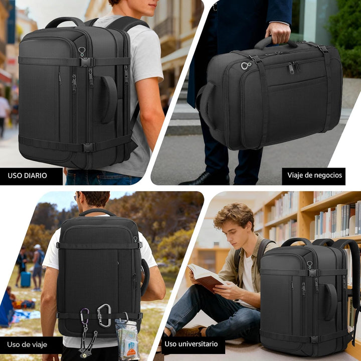 Ample Space Mochila de viaje con garantía de por vida, mochila de m...
