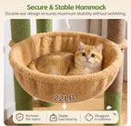Globlazer Cactus Cat Tree Tower 2 Condo Kitten Scratching Post, F54, Verde