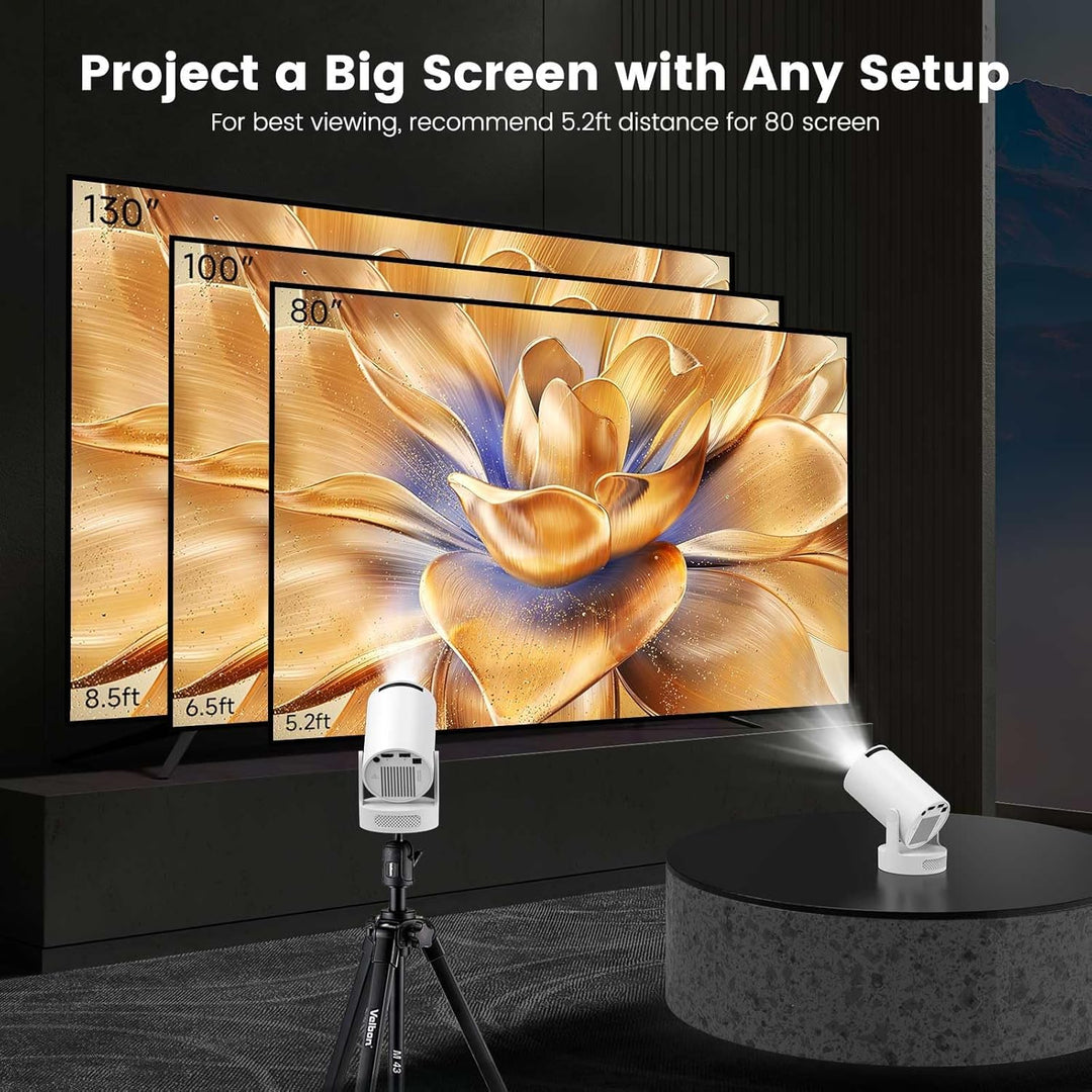 【Enfoque Eléctrico】Proyector Mini, Soporte 4K 1080P, Proyector Port...