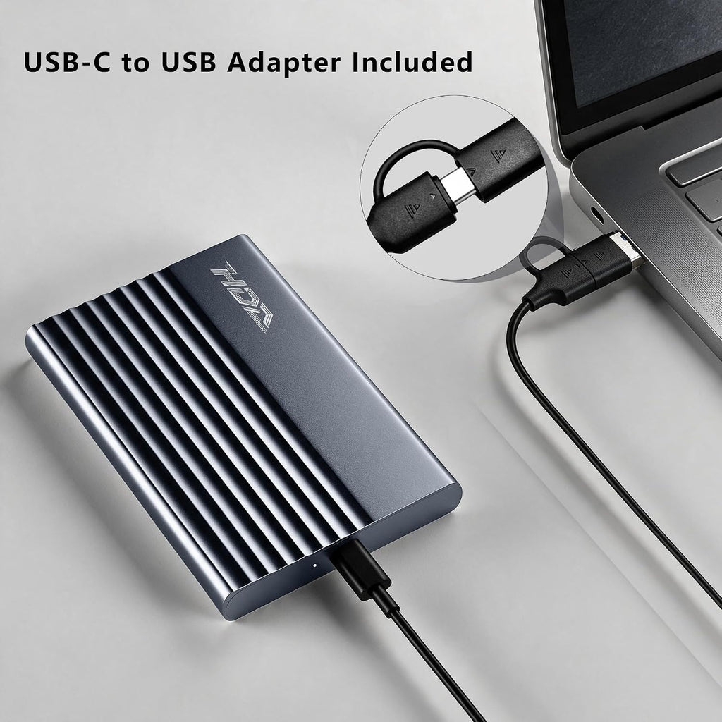 Disco duro externo de 1 TB, USB 3.0 para PC, Mac, computadora de escritorio, portátil, teléfono inteligente, PS4, Xbox