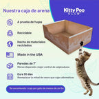 Kitty Poo Club Caja de arena desechable para gatos, paquete de 2
