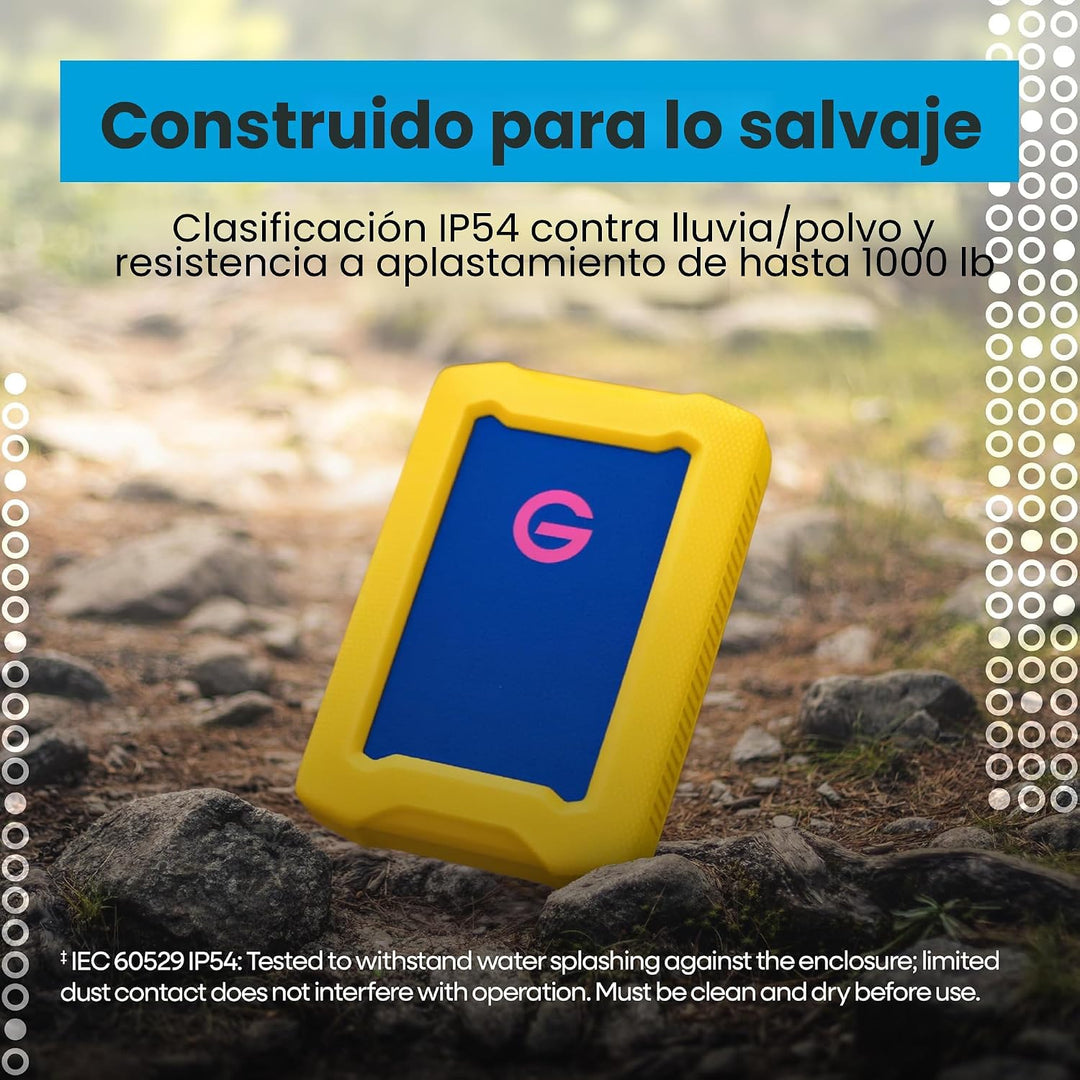 1TB G-Drive ArmorATD Resistente, Duradera Unidad Externa Portátil H...