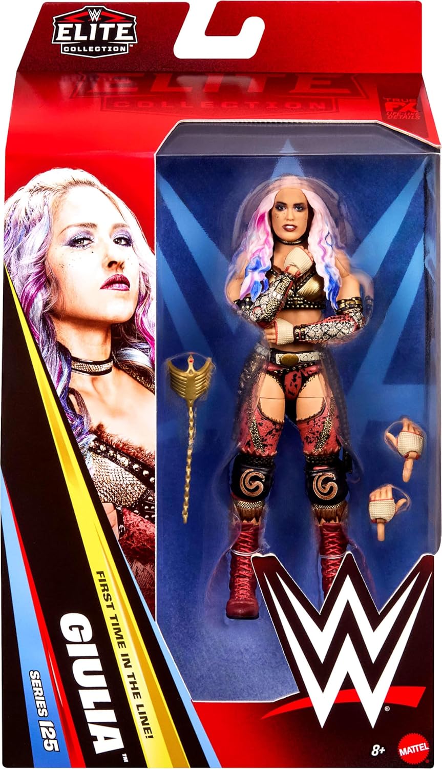 Mattel WWE Elite - Figura de acción y accesorios, serie #125, Giuli...