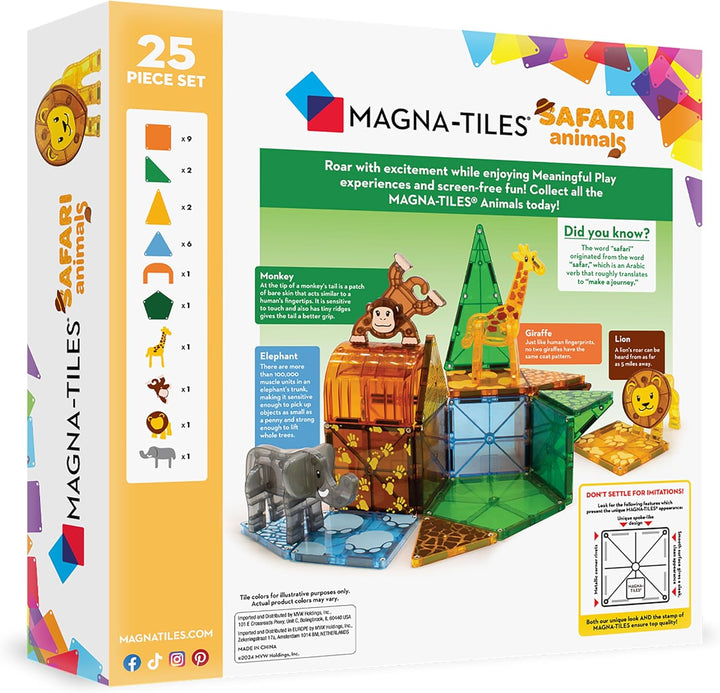 MAGNA-TILES Safari Animals - Juego de construcción