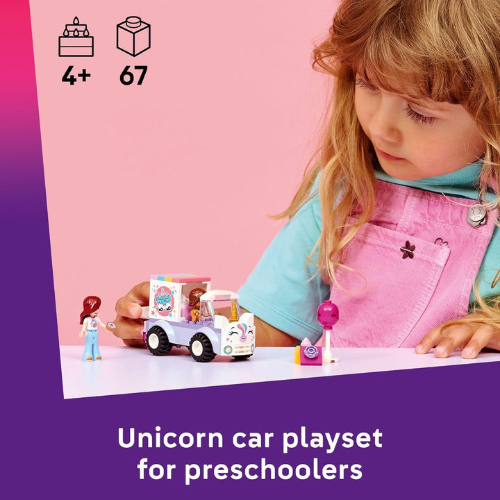 LEGO Friends Unicorn Cake Delivery Car Building Toy para