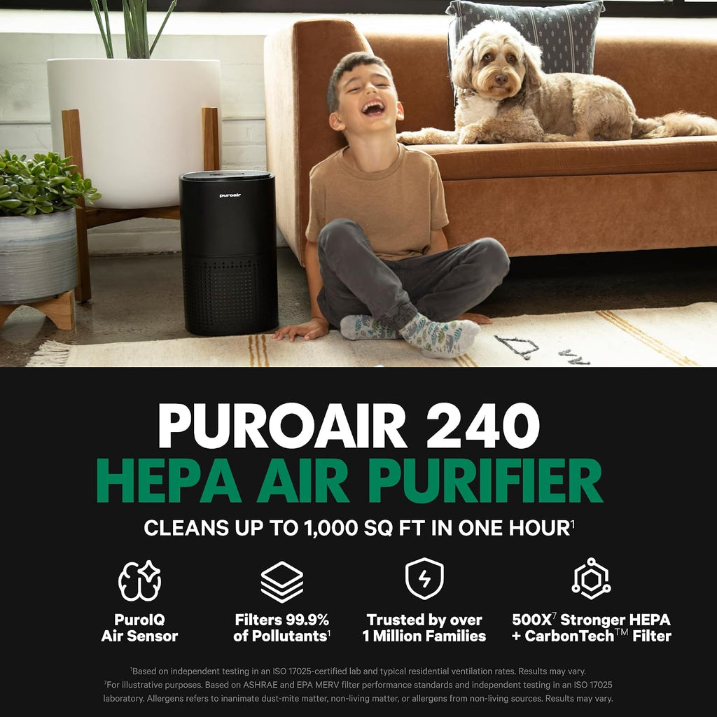 PuroAir - Purificadores de aire HEPA 240 para el hogar, mascotas