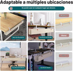 Bandeja extra grande de gestión de cables de 48" para debajo del escritorio, abrazadera sin taladro para ocultar cables, organizador de cables resistente anticaída, bandeja para cables para estudio y monitores duales (Beige, 47.8")