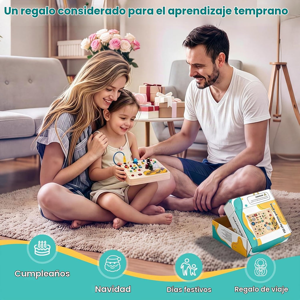 Tablero de madera para viajes, juguetes Montessori y regalos para niños y