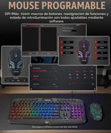 Combo de teclado y mouse para juegos de PC con cable con retroilumi...