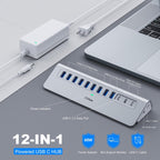 intpw, YH9AC, hub USB 3.2 de 12 puertos, alimentado