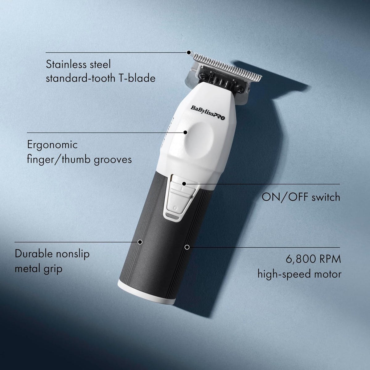 BaBylissPRO COREFX - Recortadora de barba inalámbrica profesional p...
