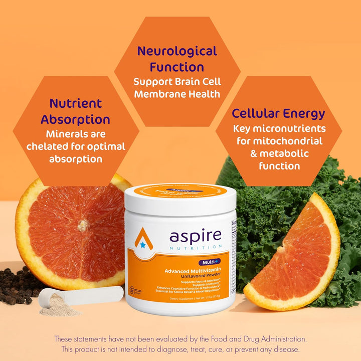 Multivitamínico avanzado Aspire Multi+™ para niños, hombres y mujer...