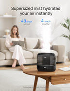 DREO Humidificadores inteligentes para dormitorio, humidificador de niebla
