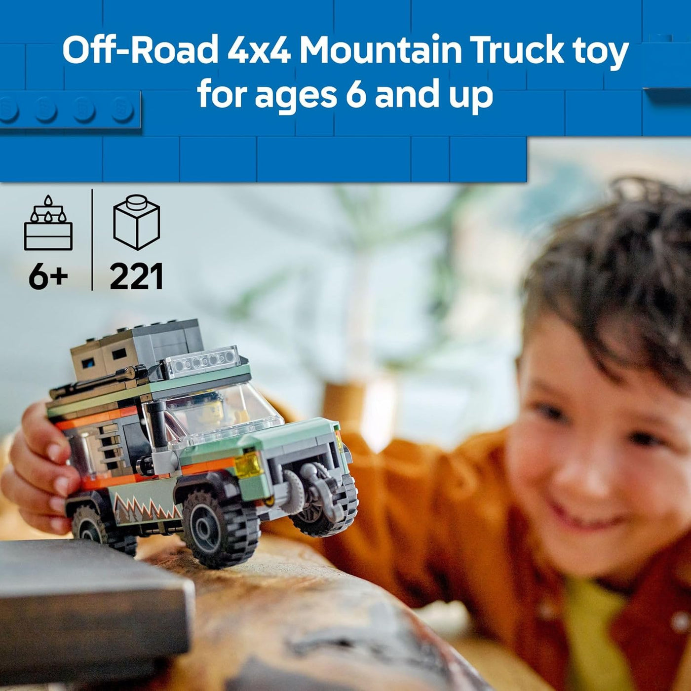 LEGO City Off-Road - Camión de montaña de juguete 4x4