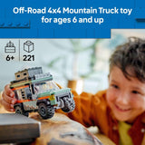 LEGO City Off-Road - Camión de montaña de juguete 4x4