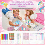 MAIGOZON 56 Pcs Marcadores Aromáticos para Arte, Suministros para Niños 4-8 años, Regalo de Juguete Unicornio