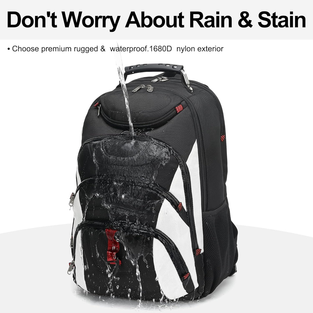 Mochila para laptop Boavan para hombre (Negro, 15.6 pulgadas), Negr...