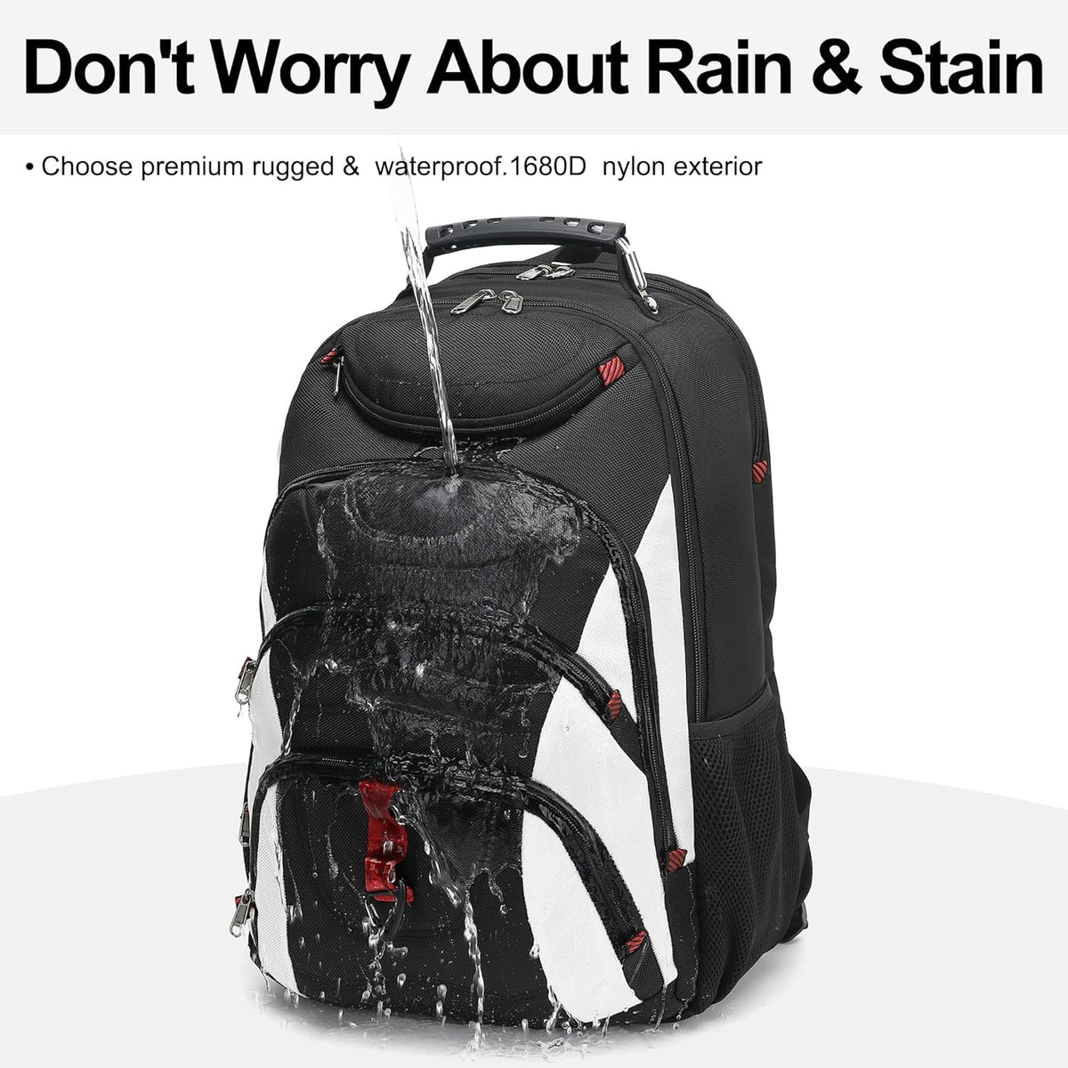 Mochila para laptop Boavan para hombre (Negro, 15.6 pulgadas), Negr...