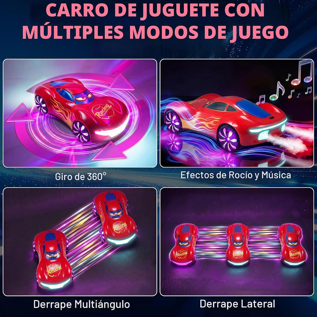 Coche de acrobacias RC con detección de gestos, 2.4GHz 4WD coche de control