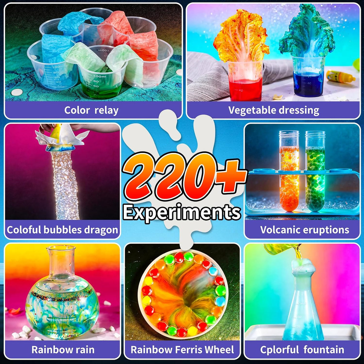 Kit de ciencia con más de 220 experimentos de laboratorio científico