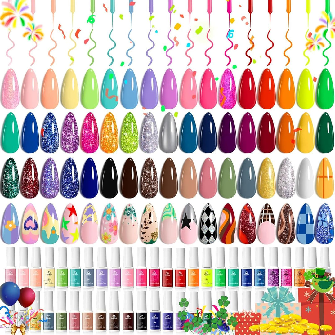 Beetles - Juego de 50 esmaltes de uñas de gel delineador para arte...