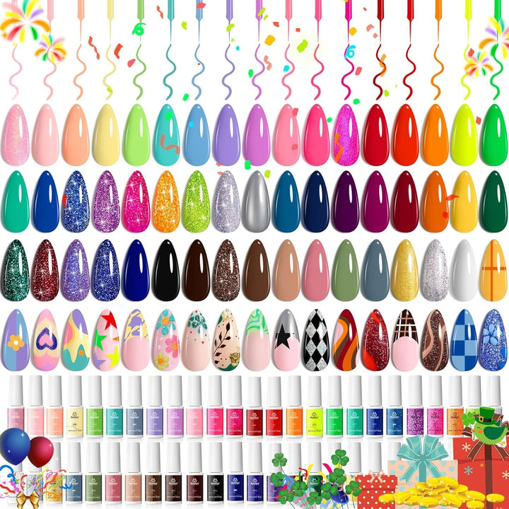 Beetles - Juego de 50 esmaltes de uñas de gel delineador para arte...
