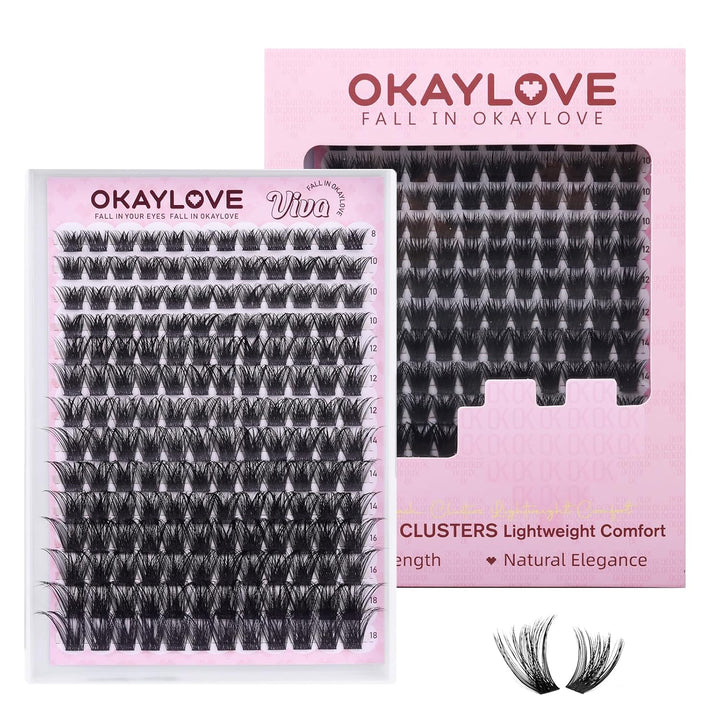 OKAYLOVE VIVA - Racimos de pestañas esponjosas, racimos de pestañas...