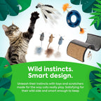 Petlinks Dream Curl - Rascador para gatos, rascador de doble superficie, rascador para gatos y gatitos, gris, protector de muebles, talla única para todos los gatos